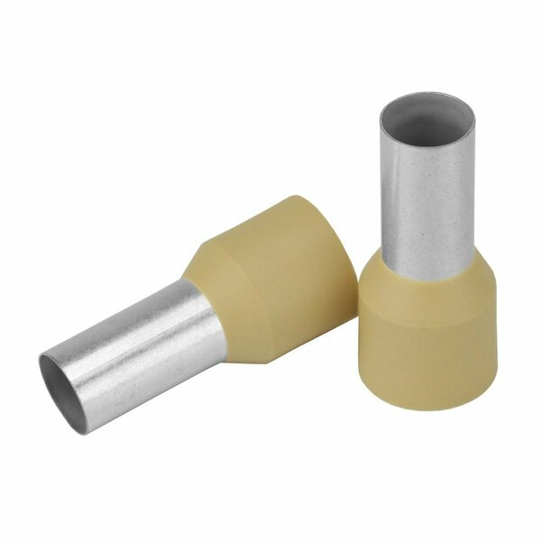 Pacer Group Pacer Beige 2 AWG Wire Ferrule - 16mm Length - 10 Pack TFRL2-16MM-10